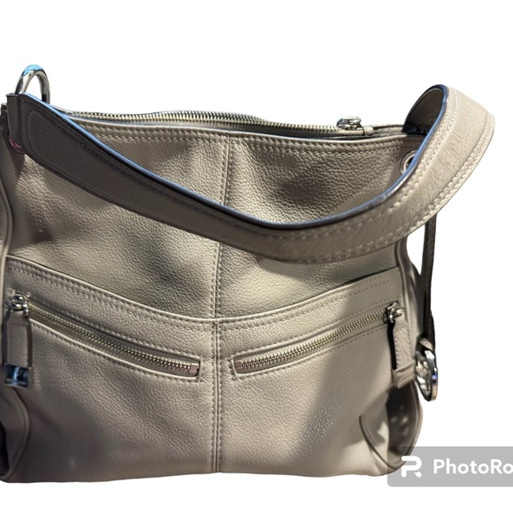 Michael Kors Grey Leather Shoulder Tote; NWOT - Picture 1 of 10